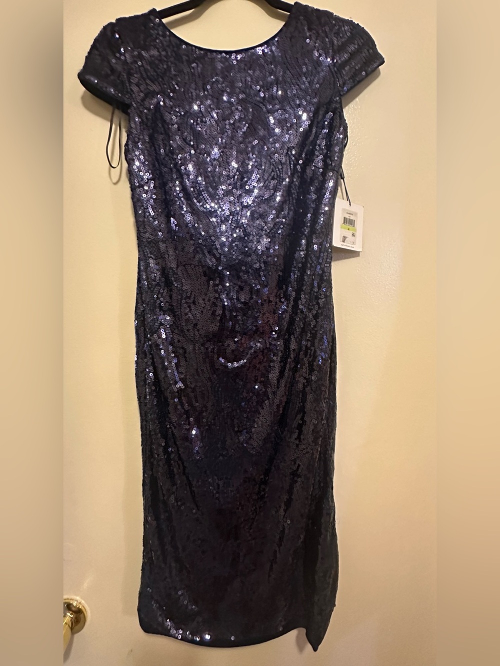 Calvin Klein Women's Short Sequin Sleeve Dress